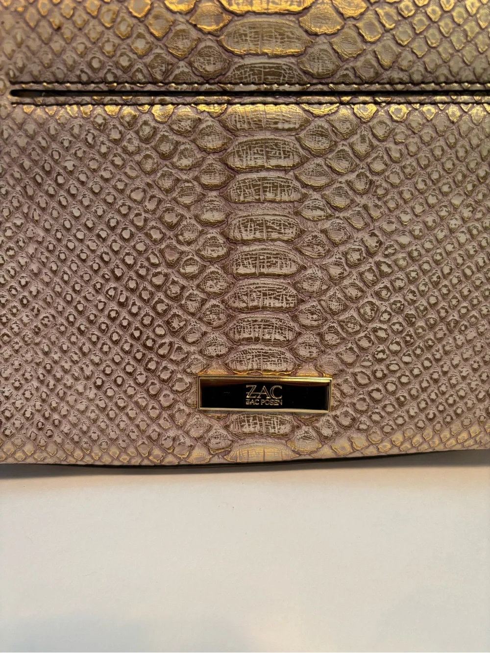 Rare Zac Posen Eartha Top-Handle Mini Crossbody Taupe Olive Brown Gold